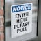 Signmission Enter Here Please Pull OSHA Notice Sign, Vinyl Decal, 5in W x 7in L, 2PK OS-2PACK-NS-D-57-V-12072 - alternate 3